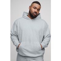 Plus Oversize Basic Hoodie - Grau - 4XL, Grau von boohooman