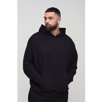 Plus Oversize Basic Hoodie - Schwarz - 2XL, Schwarz von boohooman