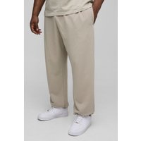 Plus Oversize Basic Jogginghose - light khaki - 4XL, light khaki von boohooman
