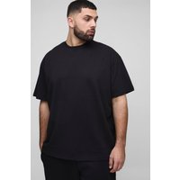 Plus Oversize Basic Rundhals T-Shirt - Schwarz - 2XL, Schwarz von boohooman