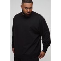 Plus Oversize Basic Sweatshirt - Schwarz - 3XL, Schwarz von boohooman