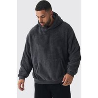 Plus Oversize Borg-Hoodie von boohooman