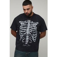 Plus Oversize T-Shirt mit Gothic Print von boohooman