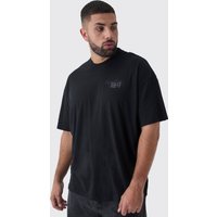 Plus Oversize T-Shirt mit Limited Edition Print - Schwarz - XXL, Schwarz von boohooman