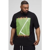 Plus Oversize T-Shirt mit Monaco Tennis Club Print von boohooman