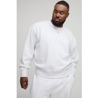 Plus Oversized Boxy Pintuck Seam Detail Sweatshirt - Grau - 3XL, Grau von boohooman