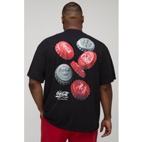 Plus Oversized Extended Neck Coca Cola License Print T-Shirt von boohooman
