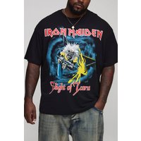 Plus Oversize T-Shirt mit lizenziertem Iron Maiden Print - Schwarz - 3XL, Schwarz Plus Oversize T-Shirt mit lizenziertem Iron Maiden Print - Schwarz - 3XL, Schwarz von boohooman