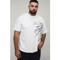 Plus Oversize T-Shirt mit lizenziertem Superman Print - Weiß - 3XL, Weiß von boohooman