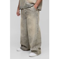 Plus lockere Jeans - Ecru - 42, Ecru Plus lockere Jeans - Ecru - 42, Ecru von boohooman