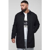 Plus schwarze gesteppte Regenjacke - 3XL, Schwarz von boohooman
