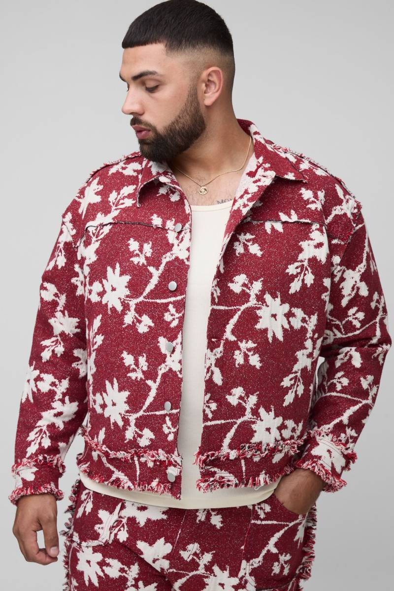 Plus Schlaghose mit Blumenprint - Rot - 3XL, Rot Plus Schlaghose mit Blumenprint - Rot - 3XL, Rot von boohooman