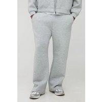 Plus lockere bestickte Scuba Jogginghose - Grau - 2XL, Grau von boohooman