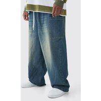 Plus Skater-Jeans mit Cargo-Taschen von boohooman