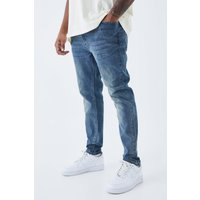 Plus Skinny Stretch Jeans - Blau - 40, Blau von boohooman