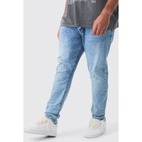 Plus Skinny Stretch Jeans - Blau - 42, Blau Plus Skinny Stretch Jeans - Blau - 42, Blau von boohooman