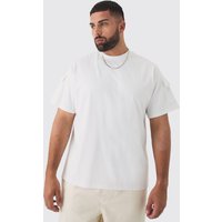Plus T-Shirt mit Utility-Taschen - Weiß - XXL, Weiß Plus T-Shirt mit Utility-Taschen - Weiß - XXL, Weiß von boohooman