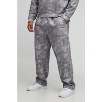 Plus bestickte Oversize Camouflage Jogginghose - Tarnfarben - 2XL, Tarnfarben von boohooman
