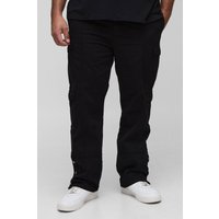 Plus Slim-Fit Schlaghose mit Taschen - Schwarz - 42, Schwarz von boohooman