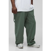Plus lockere Hose - Khaki - 42, Khaki von boohooman