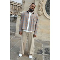 Plus lockere Jeans - washed khaki - 40, washed khaki von boohooman