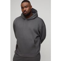Plus kastiger Basic Hoodie - Grau - 2XL, Grau von boohooman