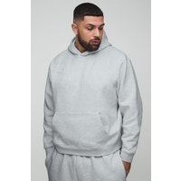 Plus kastiger Oversize Basic Hoodie - Grau - XXXL, Grau von boohooman