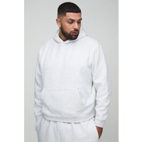 Plus kastiger Oversize Basic Hoodie - Grau - XXXXXL, Grau von boohooman