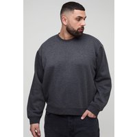 Plus kastiges Oversize Sweatshirt mit Naht-Detail - Grau - XXL, Grau von boohooman