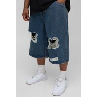 Plus lange Jort-Jacke mit extremen Rissen von boohooman