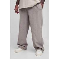 Plus lockere Hose mit Fischgräten-Print - Grau - XXXXL, Grau Plus lockere Hose mit Fischgräten-Print - Grau - XXXXL, Grau von boohooman