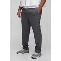 Plus smarte Jogginghose mit elastischem Bund - Grau - 2XL, Grau von boohooman