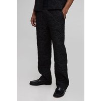 Strukturierte lockere Hose - Schwarz - XS, Schwarz Strukturierte lockere Hose - Schwarz - XS, Schwarz von boohooman