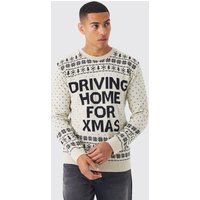 Pullover mit Driving Home For Xmas Print von boohooman