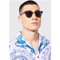 Recycelte runde Retro-Sonnenbrille - Braun - ONE SIZE, Braun von boohooman