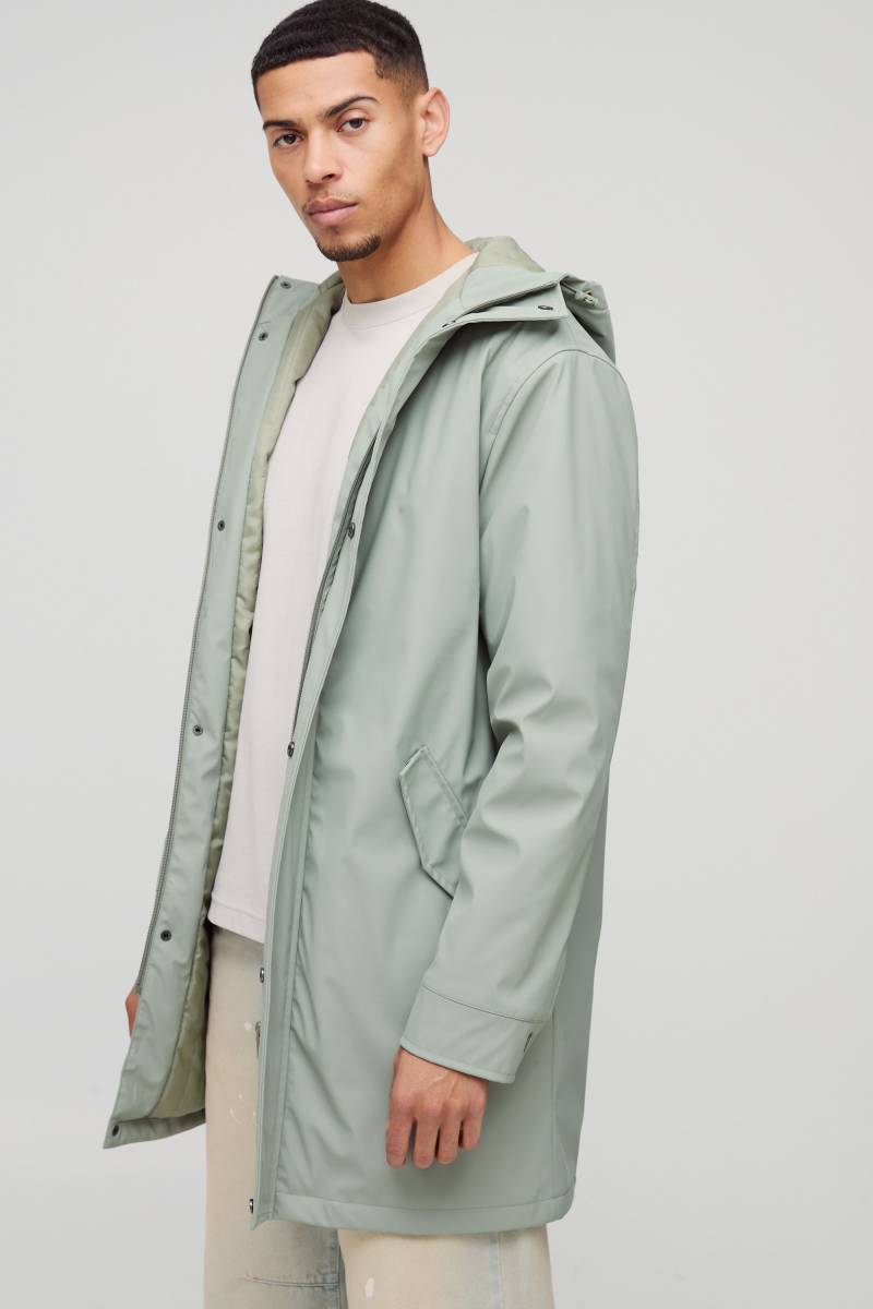 Regenmantel - Grün - XS, Grün von boohooman