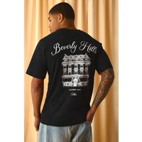 T-Shirt mit Beverly Hills Print - Schwarz - XS, Schwarz T-Shirt mit Beverly Hills Print - Schwarz - XS, Schwarz von boohooman