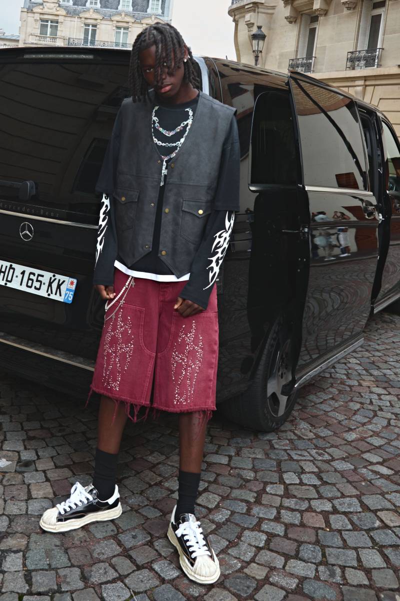 Verzierte getönte Carpenter Jorts - Rot - 28, Rot Verzierte getönte Carpenter Jorts - Rot - 28, Rot von boohooman