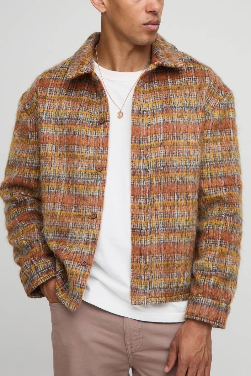 Kariertes Overshirt - Orange - XS, Orange Kariertes Overshirt - Orange - XS, Orange von boohooman