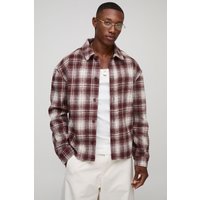 Kariertes Overshirt - Rot - XS, Rot Kariertes Overshirt - Rot - XS, Rot von boohooman