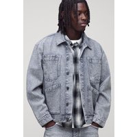 Regular Fit Harrington-Jacke mit Taschen - Grau - XL, Grau von boohooman