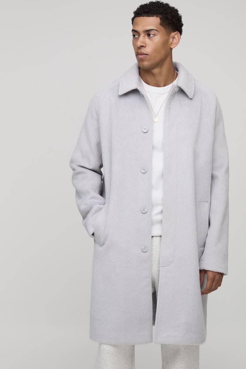 Einreihiger Raglan Mantel - Grau - XS, Grau Einreihiger Raglan Mantel - Grau - XS, Grau von boohooman