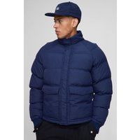 Steppjacke mit Trichterkragen und Raglan-Ärmeln - Blau - S, Blau von boohooman