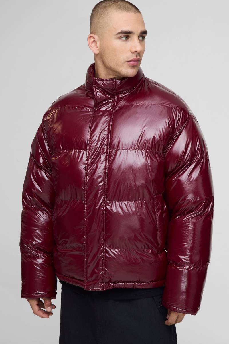 Wendbare Steppjacke mit Trichterkragen - Burgund - XS, Burgund Wendbare Steppjacke mit Trichterkragen - Burgund - XS, Burgund von boohooman