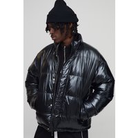 Wendbare Steppjacke mit Trichterkragen - Schwarz - XL, Schwarz von boohooman