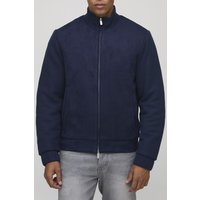 Jacke aus Wildleder-Imitat mit strukturierten Ärmeln - Blau - XS, Blau Jacke aus Wildleder-Imitat mit strukturierten Ärmeln - Blau - XS, Blau von boohooman