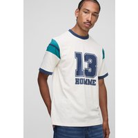 Ringer T-Shirt - Ecru - XS, Ecru Ringer T-Shirt - Ecru - XS, Ecru von boohooman