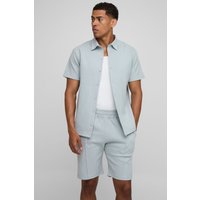 Kurzärmliges Hemd & Shorts - Grau - XS, Grau von boohooman