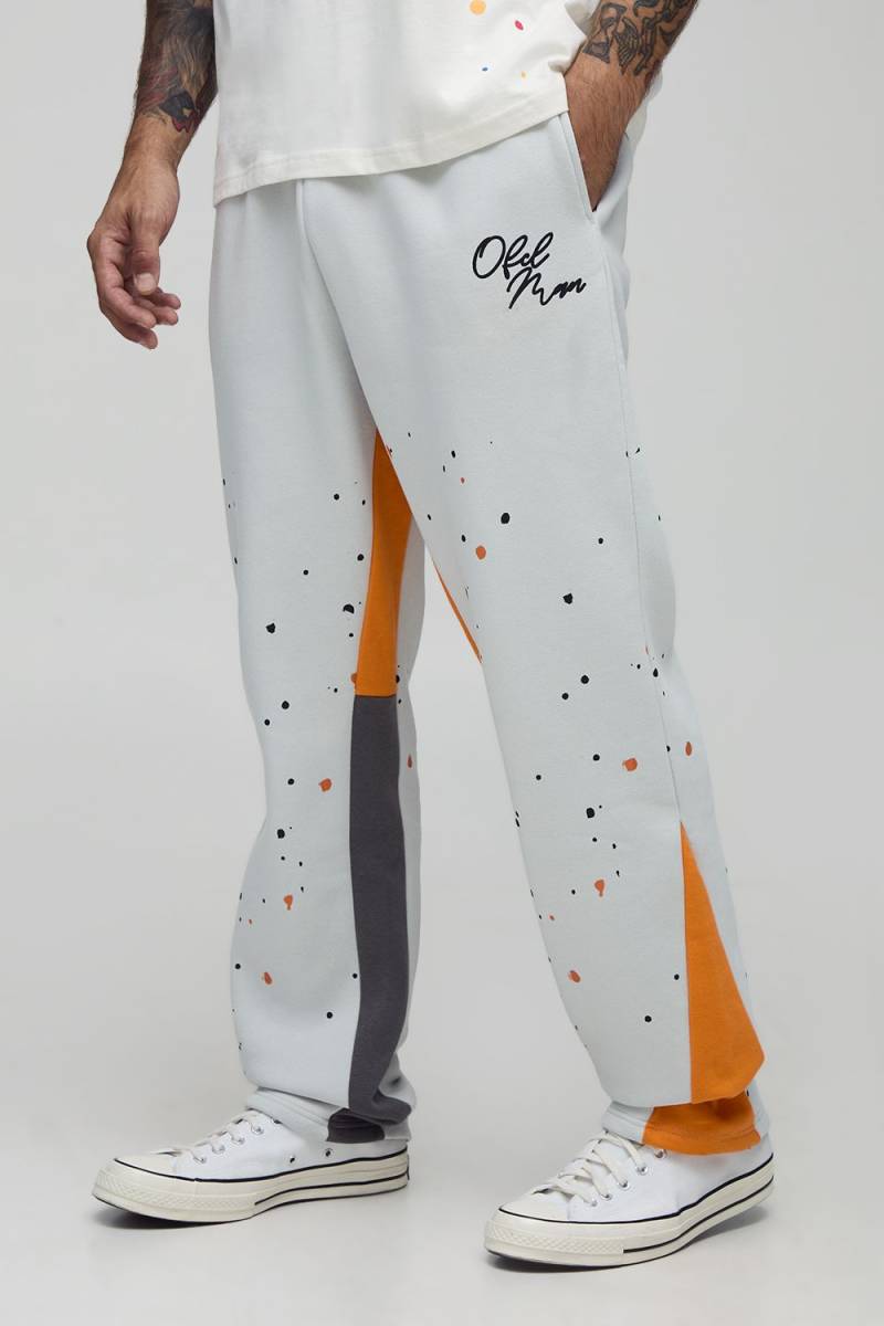 Jogginghose mit Farbspritzern - Grau - XS, Grau Jogginghose mit Farbspritzern - Grau - XS, Grau von boohooman