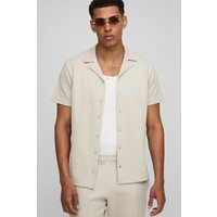 Recyceltes kurzärmliges Hemd - Grau - S, Grau von boohooman